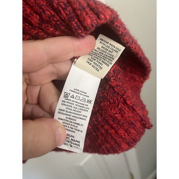 L.L. Bean Red High Neck Vintage Sweater Size Small - Picture 4 of 7